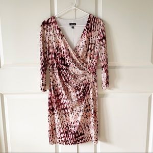 Alexa B Surplice Neckline Sheath Dress